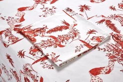 Chefanie Red Toile Tablecloth Outlet