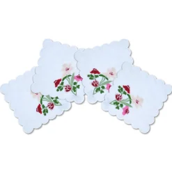 Chefanie Scalloped Flower Cocktail Napkins (4) Sale