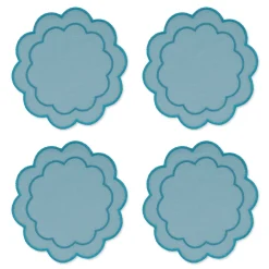 Chefanie Sea Foam Scalloped Cocktail Napkins (4) New