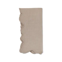 Chefanie Squiggly Beige Dinner Napkins (4) Discount