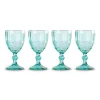 Chefanie Teal Embossed Stem Glasses (4) Best