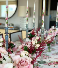 Chefanie White Painted Tulip Tapers (2) Sale