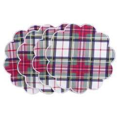 Chefanie White Plaid Placemats (4) Discount