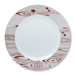 Chefanie White Wood Dinner Plate Hot