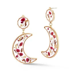 Chefanie Flower Moon Earrings New